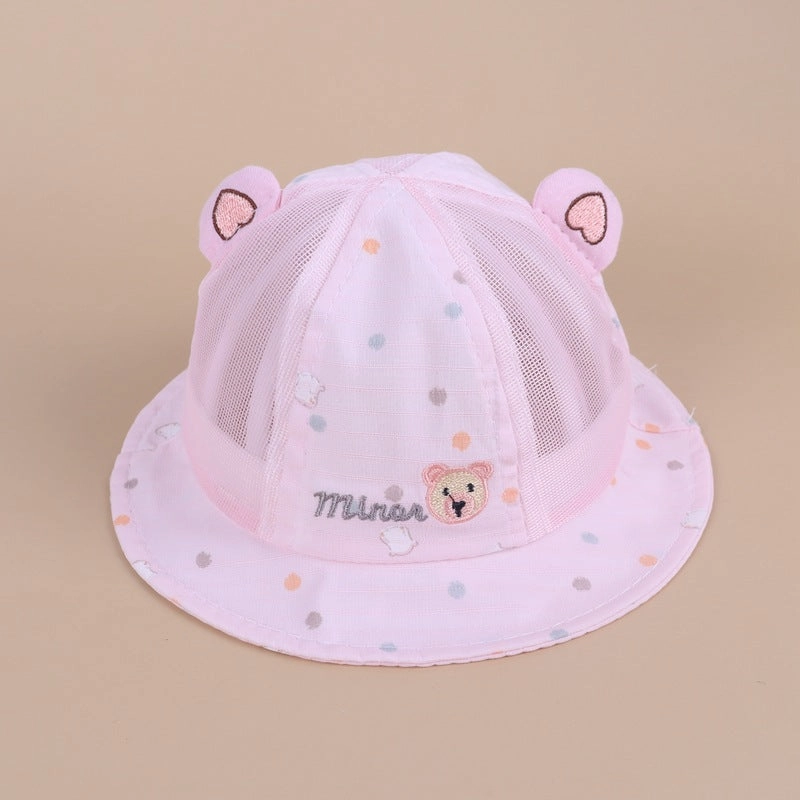 Wholesale Love Bear Kids Cotton Bucket Hat