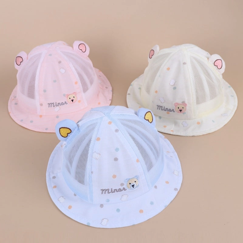 Wholesale Love Bear Kids Cotton Bucket Hat