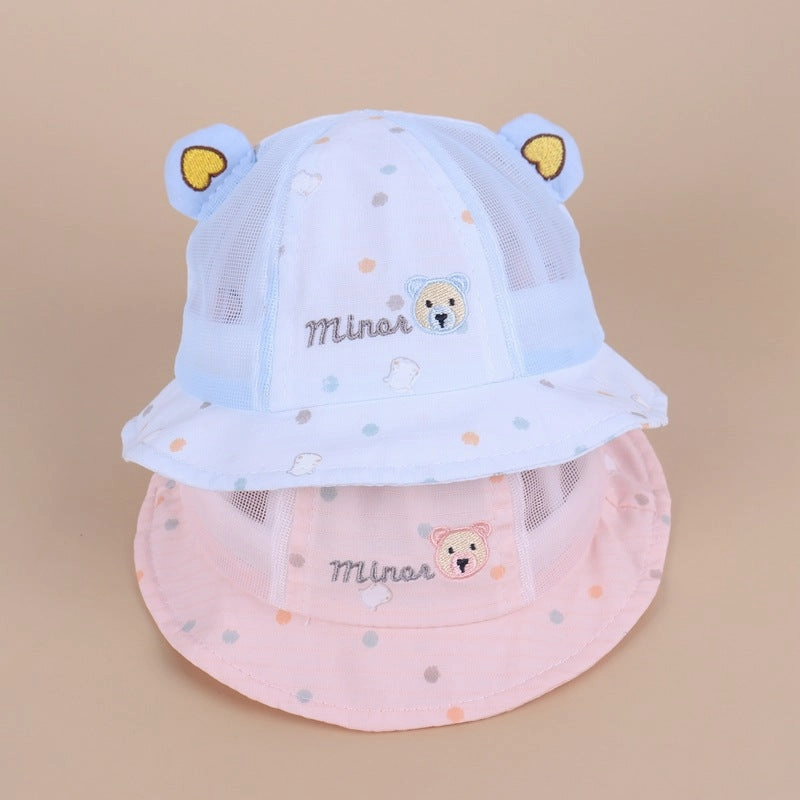 Wholesale Love Bear Kids Cotton Bucket Hat