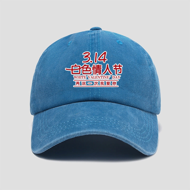 Wholesale March 14th White Day Say I Love You Again Hat Baseball Cap