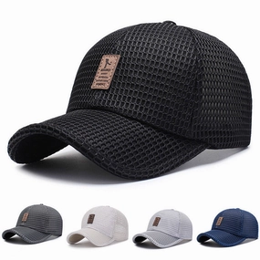 Wholesale Men's Hat Summer Outdoor Sun Hat Mesh Hat Sun Protection Fishing Hat Breathable Mesh Baseball Cap