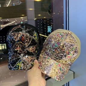 Wholesale Mesh Sequin Breathable Baseball Cap