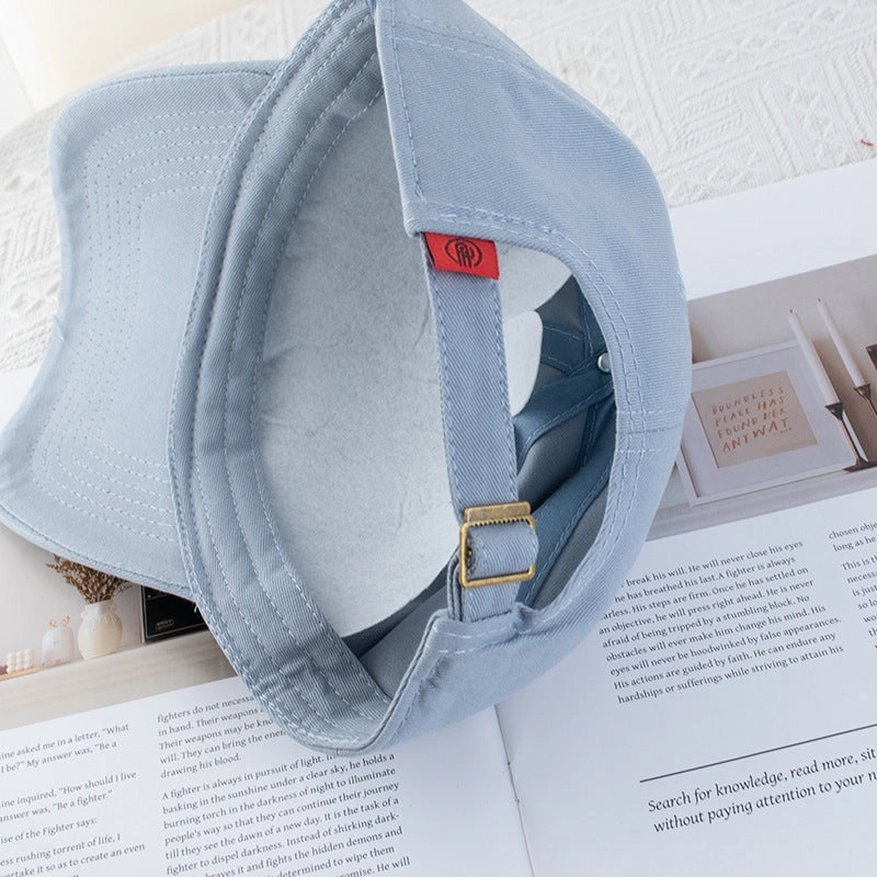 Wholesale Mint Green Hole Embroidered Letters Baseball Hat Wide Brimmed Face Small Soft Top Dopamine Cap Sunshade
