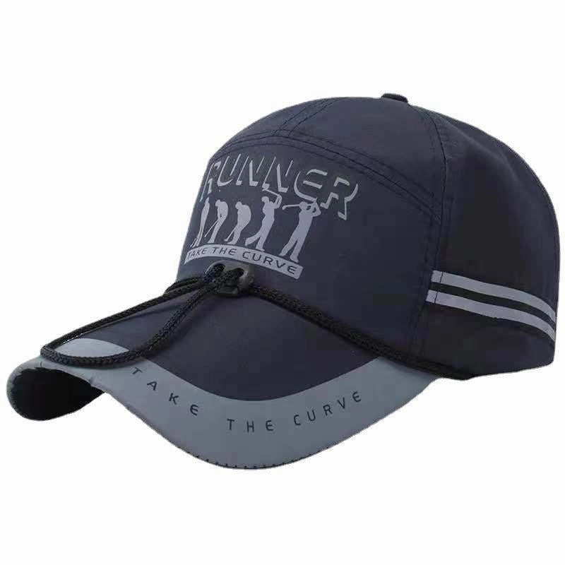 Wholesale Mountaineering sunscreen cap fishing cap windproof lanyard baseball cap extended eaves outdoor