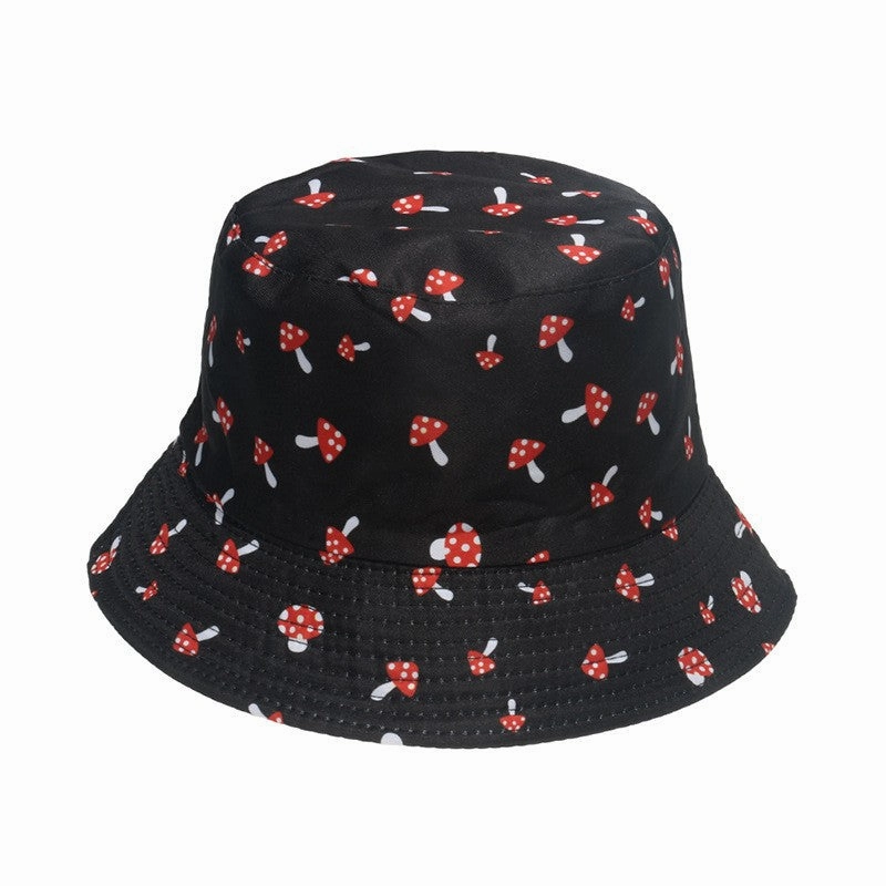 Wholesale Mushroom Print Polyester Fisherman Hat