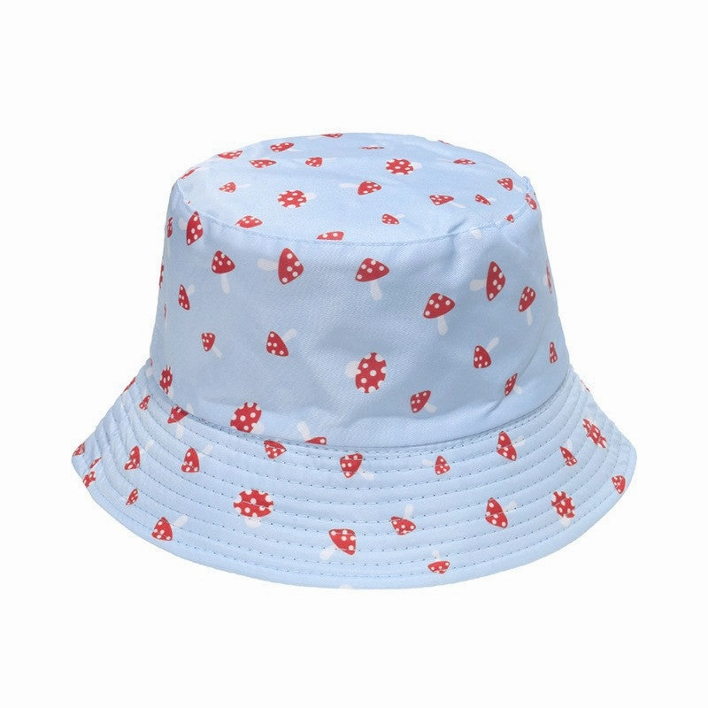Wholesale Mushroom Print Polyester Fisherman Hat