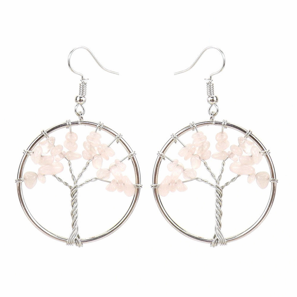 Wholesale Natural stone colorful stone earrings