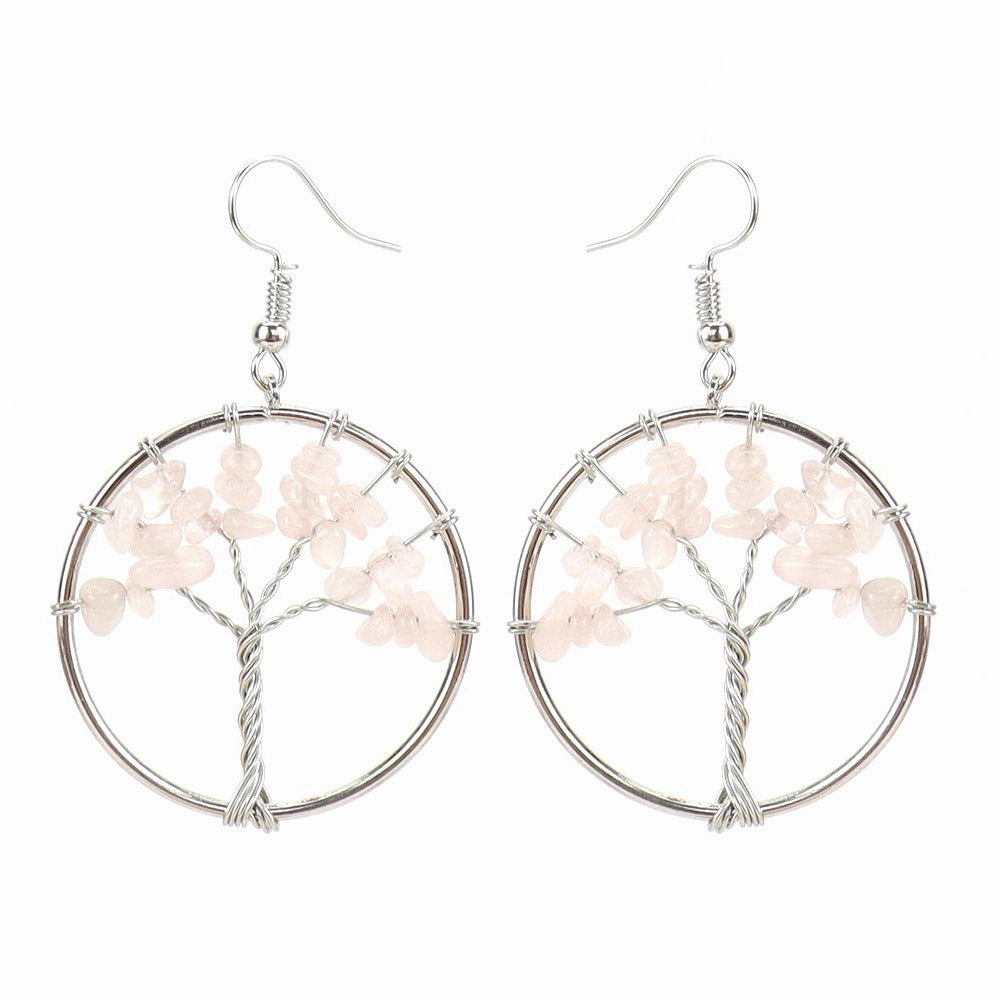Wholesale Natural stone colorful stone earrings