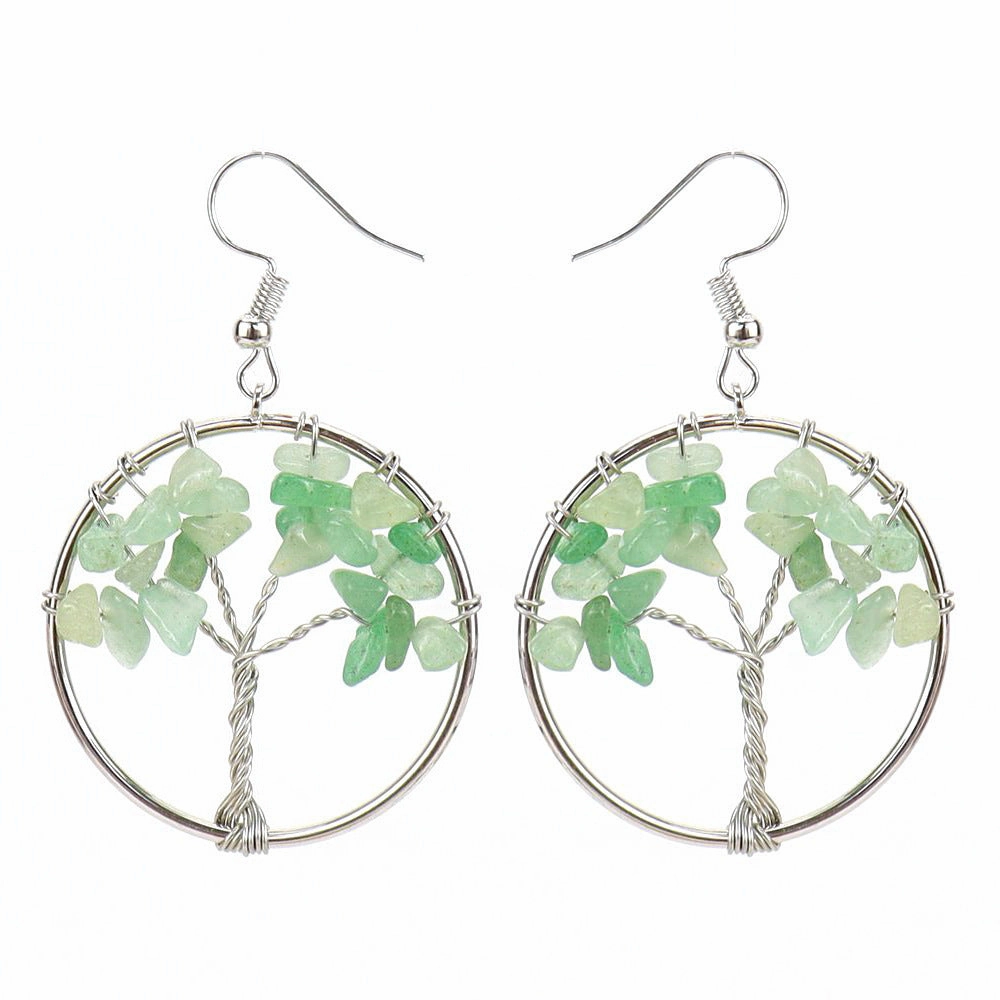 Wholesale Natural stone colorful stone earrings
