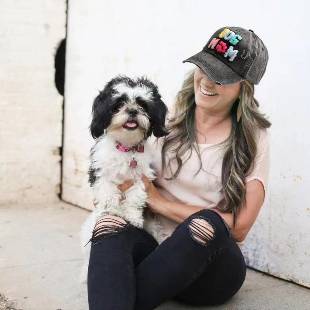 Wholesale new DOG MOM baseball cap autumn women's casual Joker cap