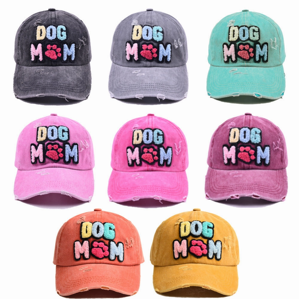 Wholesale new DOG MOM baseball cap autumn women's casual Joker cap