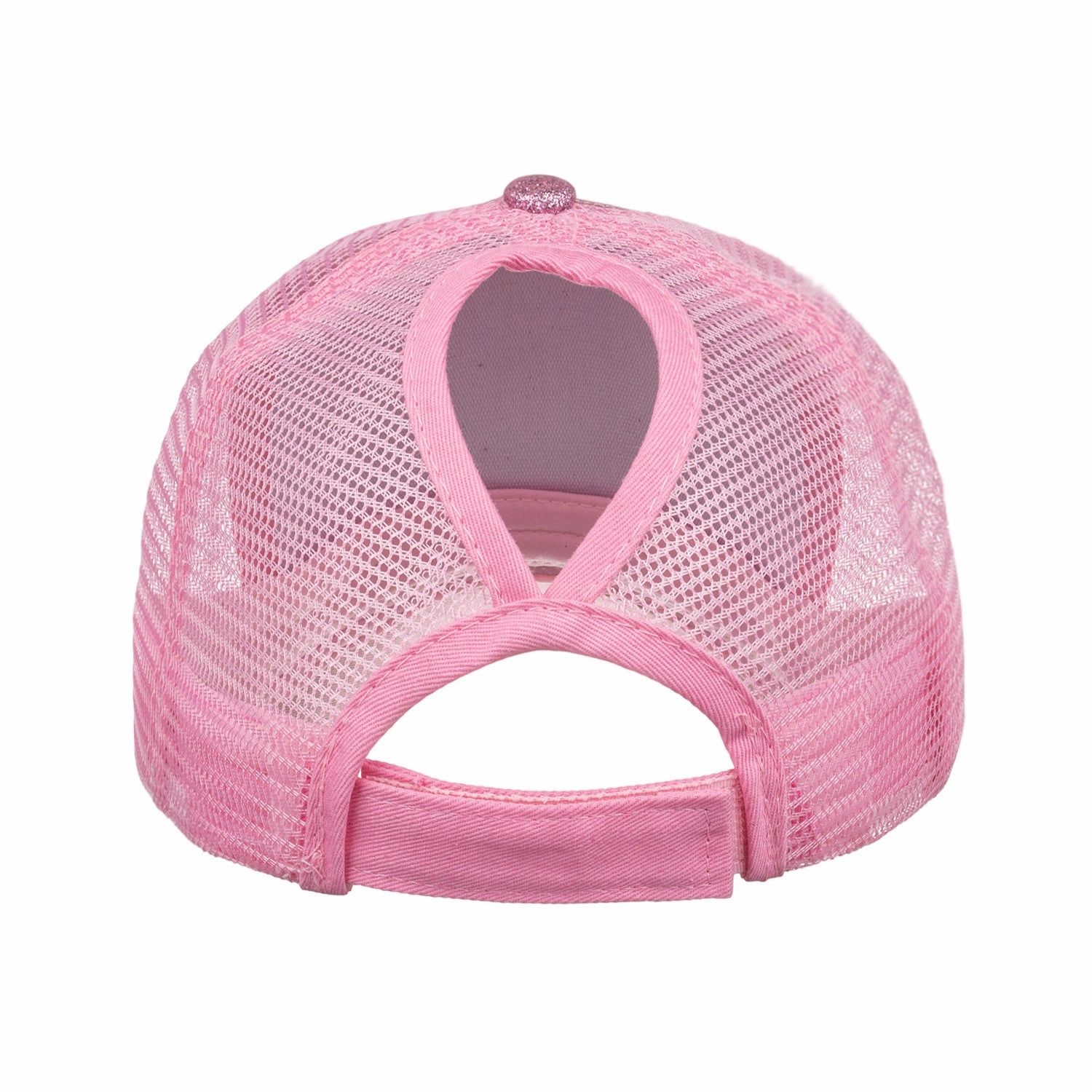Wholesale new multi-color bright pink ponytail baseball cap ponytail net cap