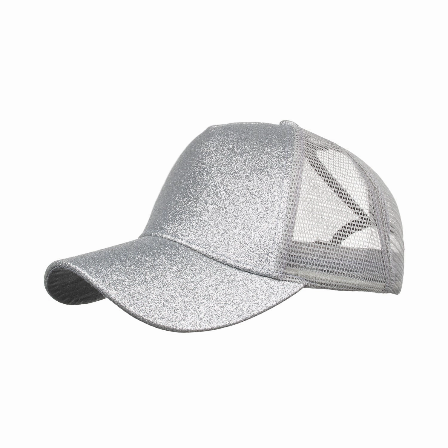 Wholesale new multi-color bright pink ponytail baseball cap ponytail net cap