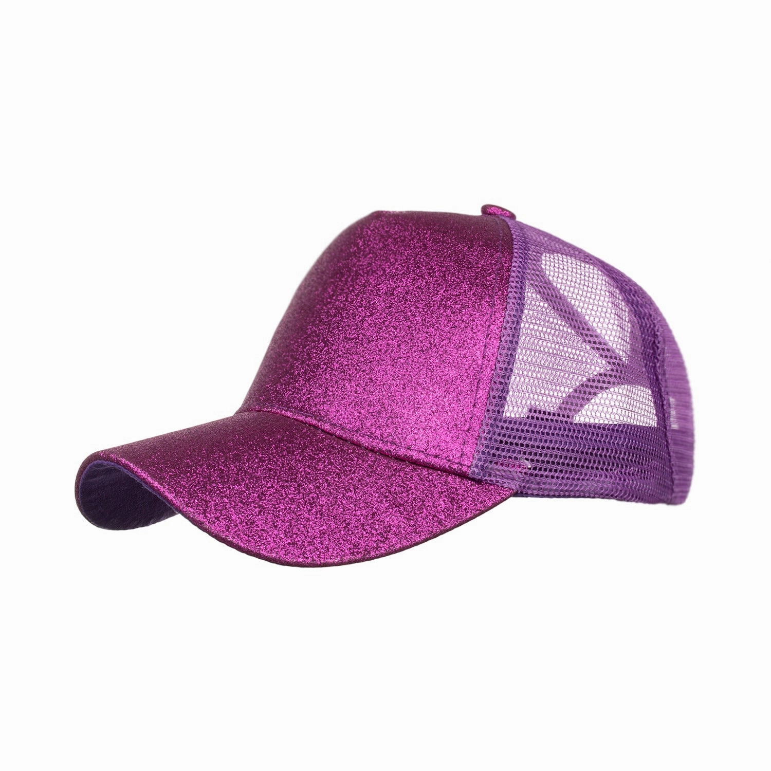 Wholesale new multi-color bright pink ponytail baseball cap ponytail net cap
