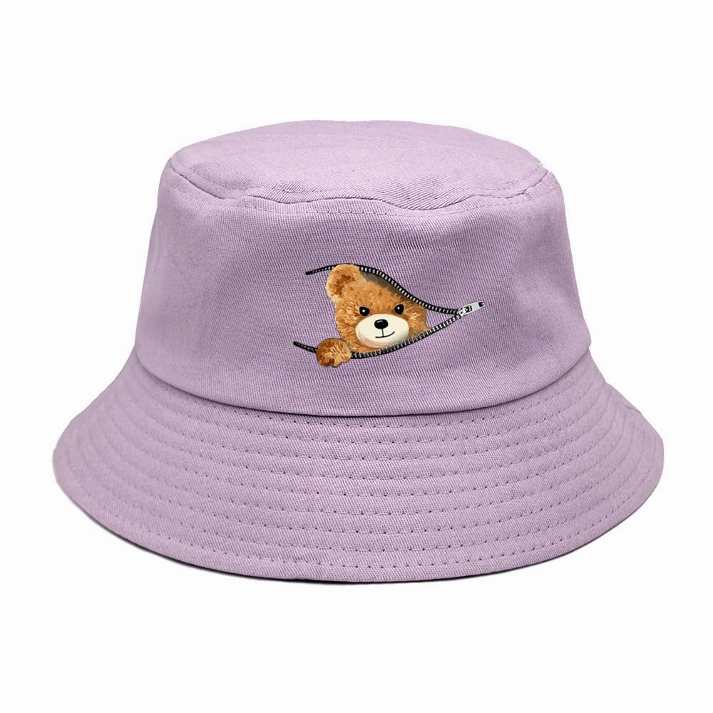 Wholesale New Printed Bear Bucket Hat