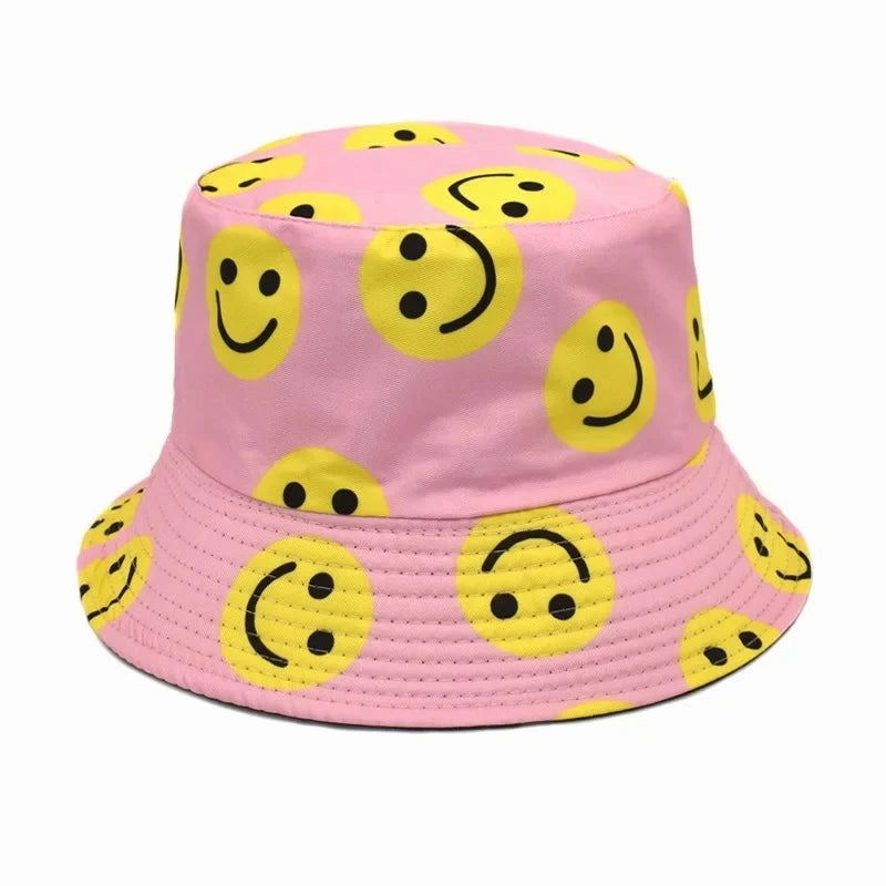 Wholesale New Smiley Face Printed Bucket Hat