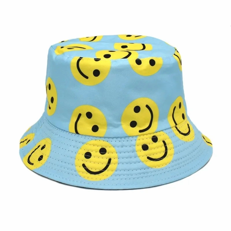 Wholesale New Smiley Face Printed Bucket Hat