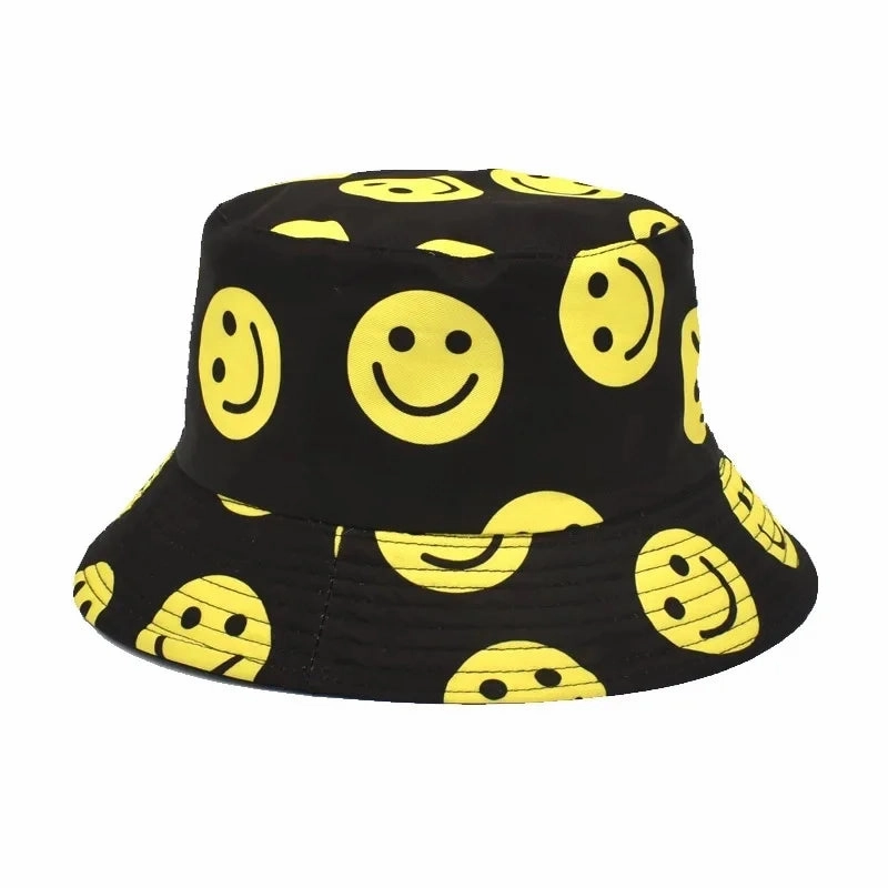 Wholesale New Smiley Face Printed Bucket Hat