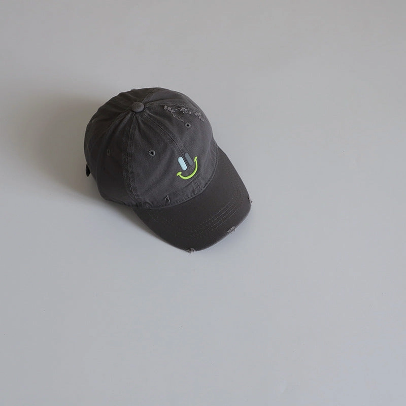 Wholesale New Style Smiley Face Embroidery Sun Visor Casual Baseball Cap