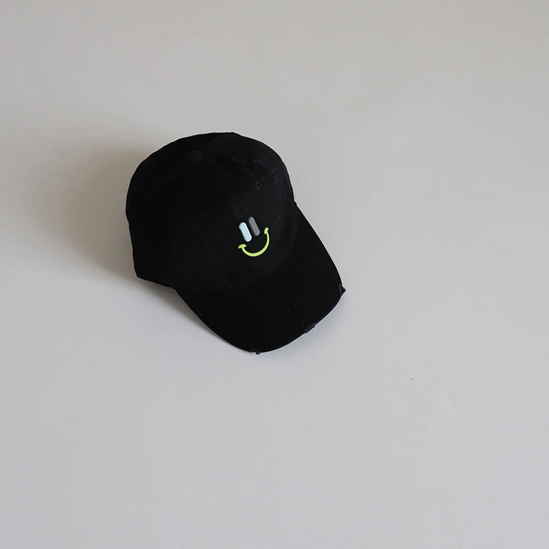 Wholesale New Style Smiley Face Embroidery Sun Visor Casual Baseball Cap