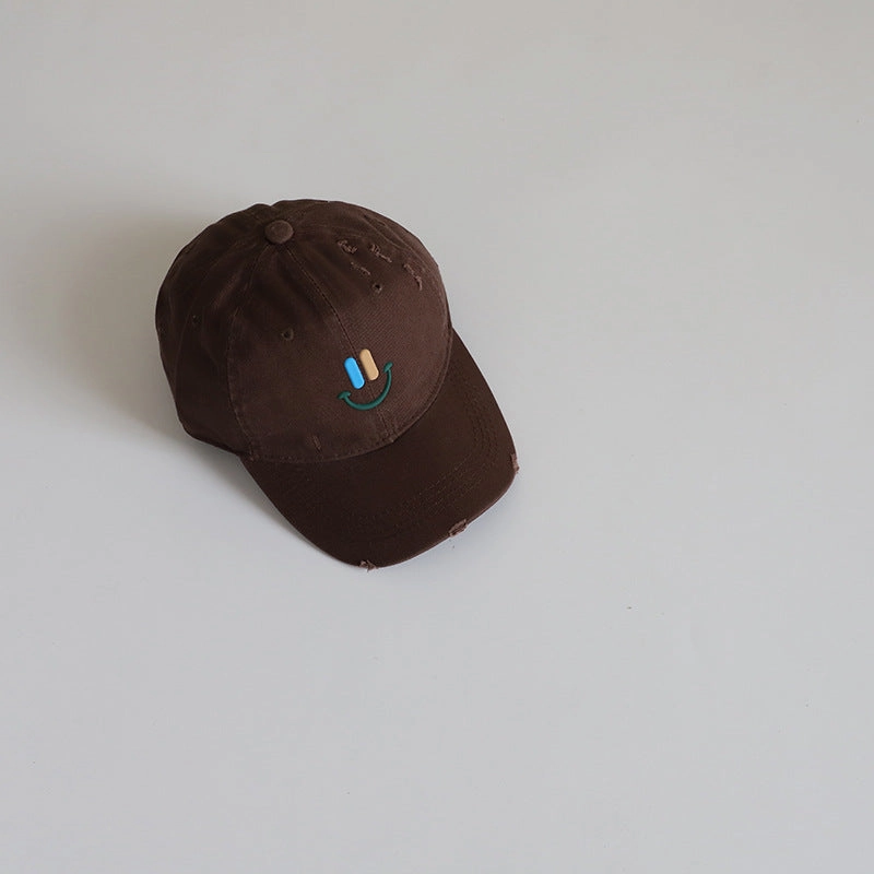 Wholesale New Style Smiley Face Embroidery Sun Visor Casual Baseball Cap