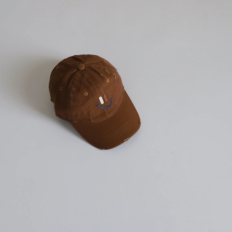 Wholesale New Style Smiley Face Embroidery Sun Visor Casual Baseball Cap