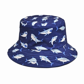 Wholesale New style underwater animal shark pattern print bucket hat