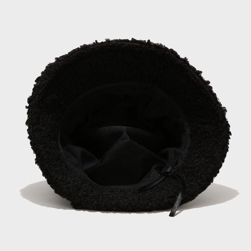 Wholesale New Teddy Fleece Smiley Face Winter Cotton Bucket Hat