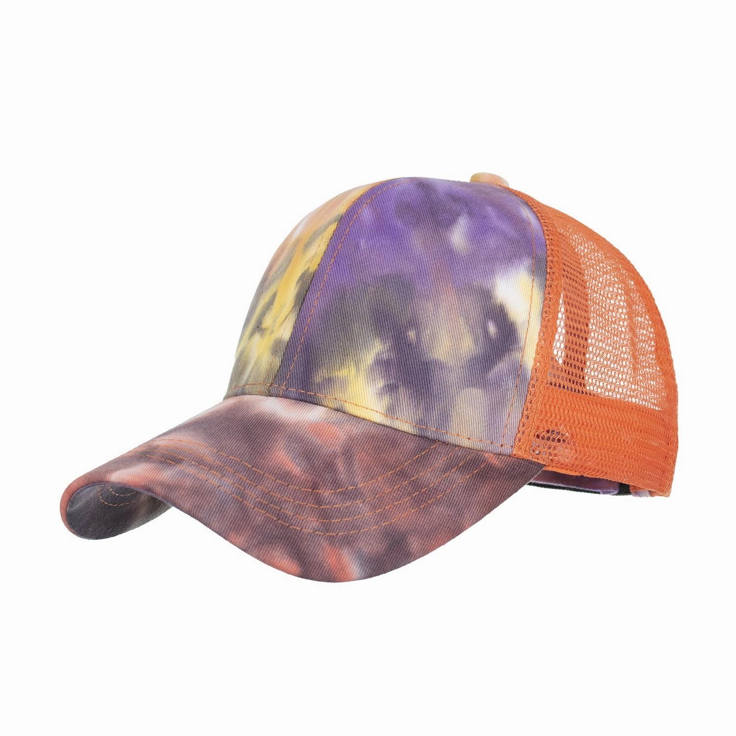 Wholesale New Tie Dye Ponytail Mesh Baseball Cap