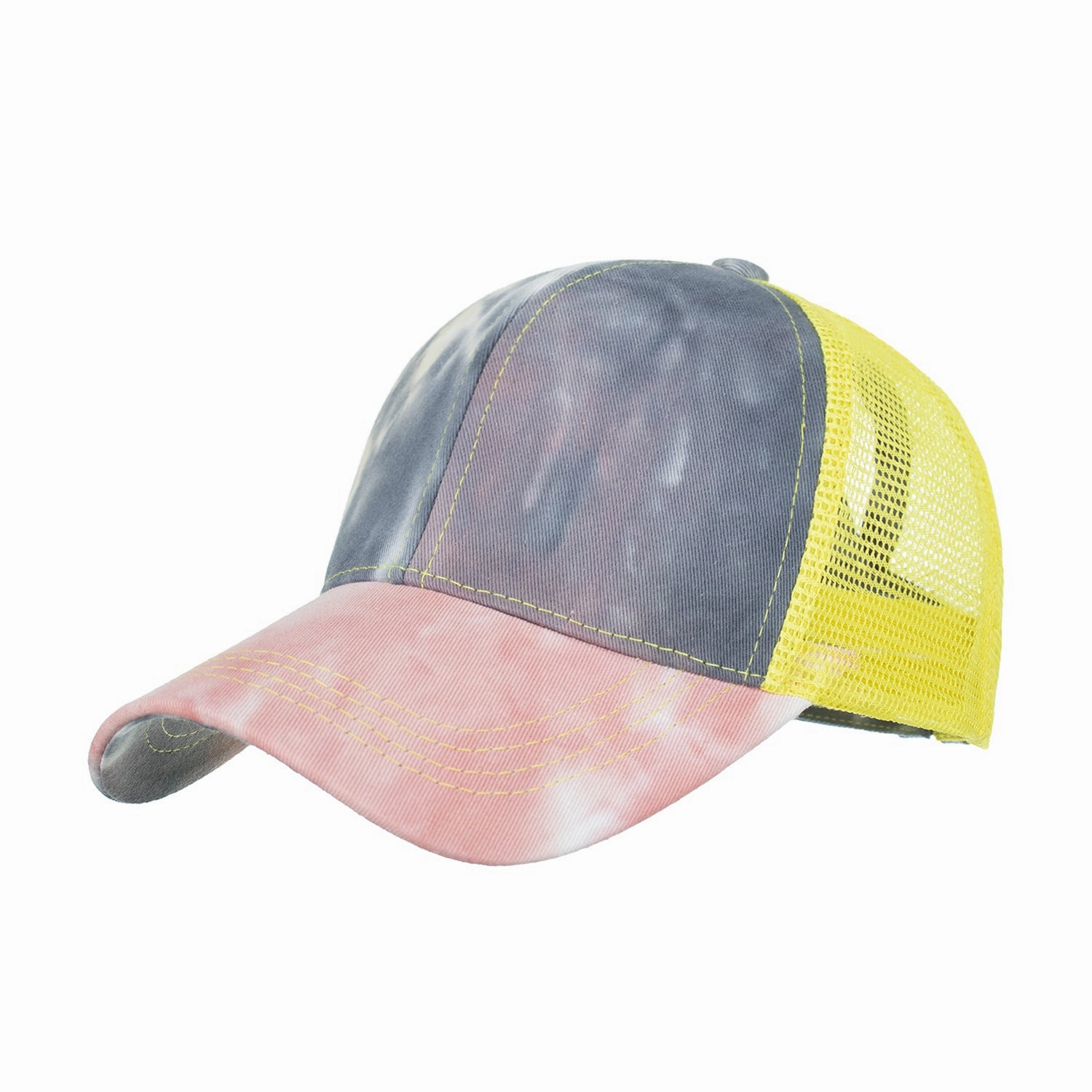 Wholesale New Tie Dye Ponytail Mesh Baseball Cap