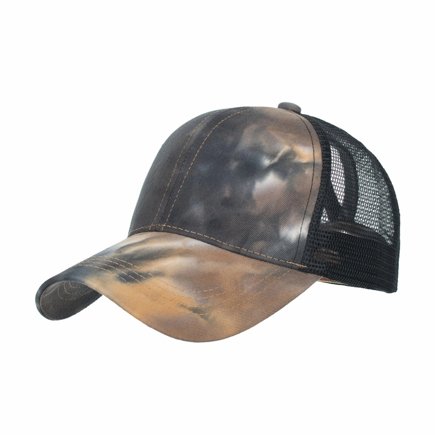 Wholesale New Tie Dye Ponytail Mesh Baseball Cap
