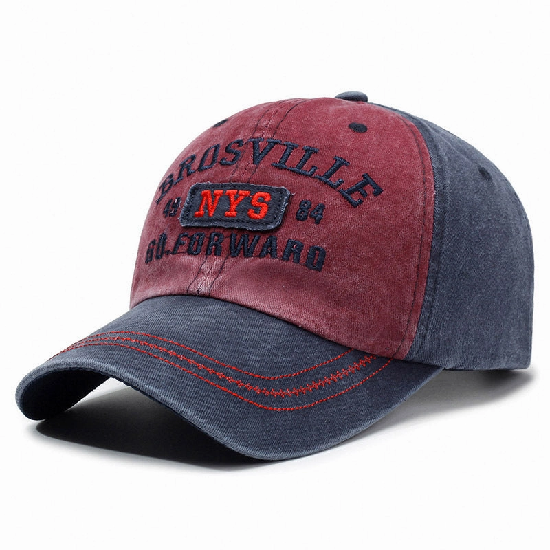 Wholesale New Washed Denim Letter Baseball Cap Embroidered Trendy Letter Cap Outdoor Fashion Personalized