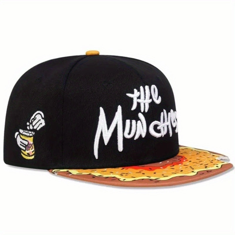 Wholesale Notched Donut Embroidered Flat Cap