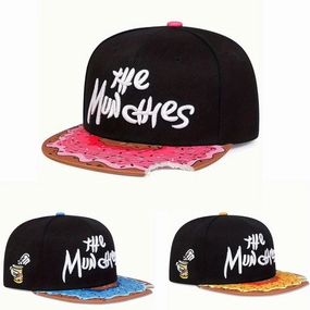 Wholesale Notched Donut Embroidered Flat Cap