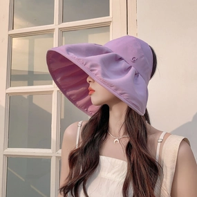 Wholesale Nylon Summer UV Protection Large Brim Empty Top Bucket Hat