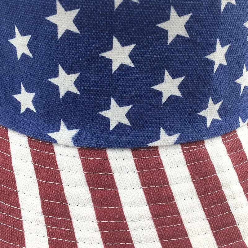 Wholesale of American Flag Printed Polyester Fisherman Hats