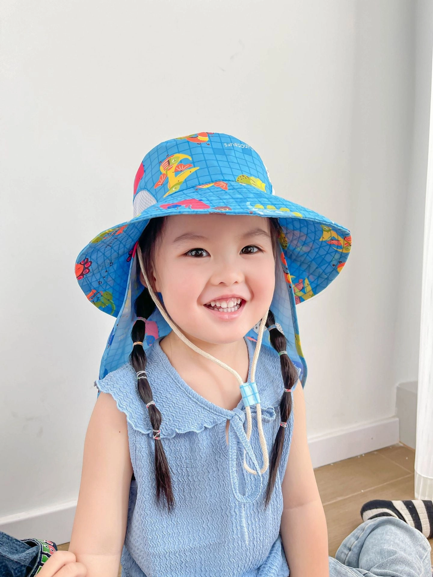 Wholesale of Cotton Cartoon Dinosaur Children Fisherman Hats
