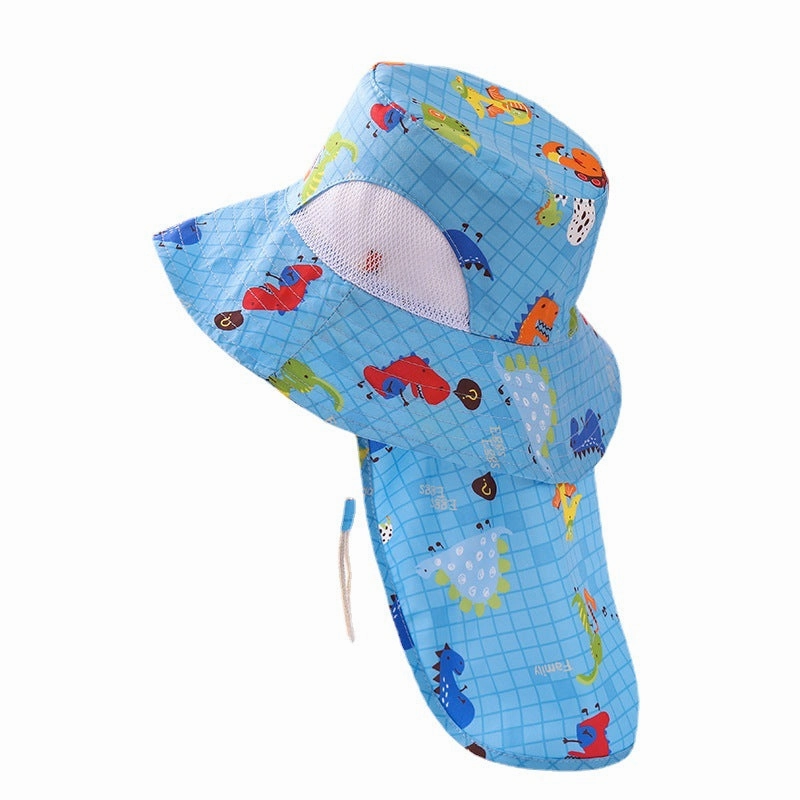 Wholesale of Cotton Cartoon Dinosaur Children Fisherman Hats
