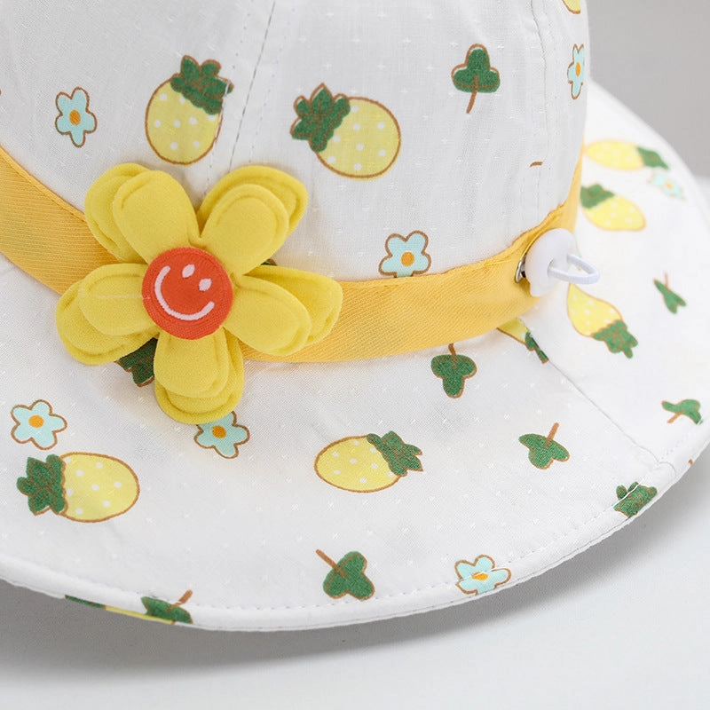 Wholesale of Cotton Thin Large Brim Children's Fisherman Hats