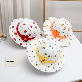 Wholesale of Cotton Thin Large Brim Children's Fisherman Hats