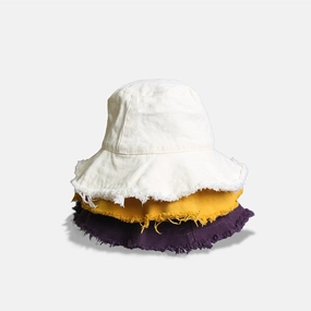Wholesale of Solid Color Fur Trimmed Polyester Fisherman Hats