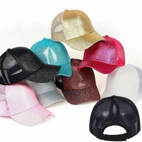 Wholesale Open Ponytail Hat Mesh Outdoor Casual Baseball Cap