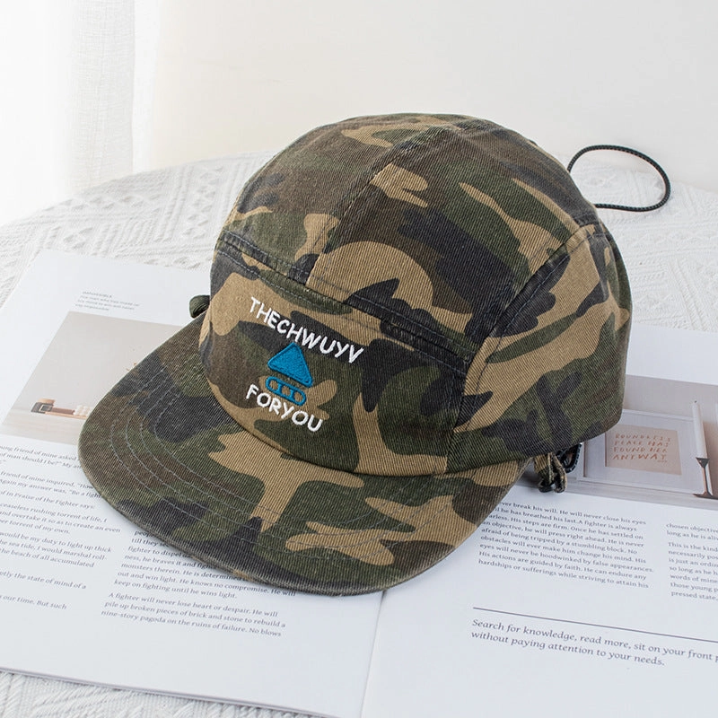 Wholesale Outdoor Trendy Brand Functional Wind Drawstring Camouflage Baseball Cap