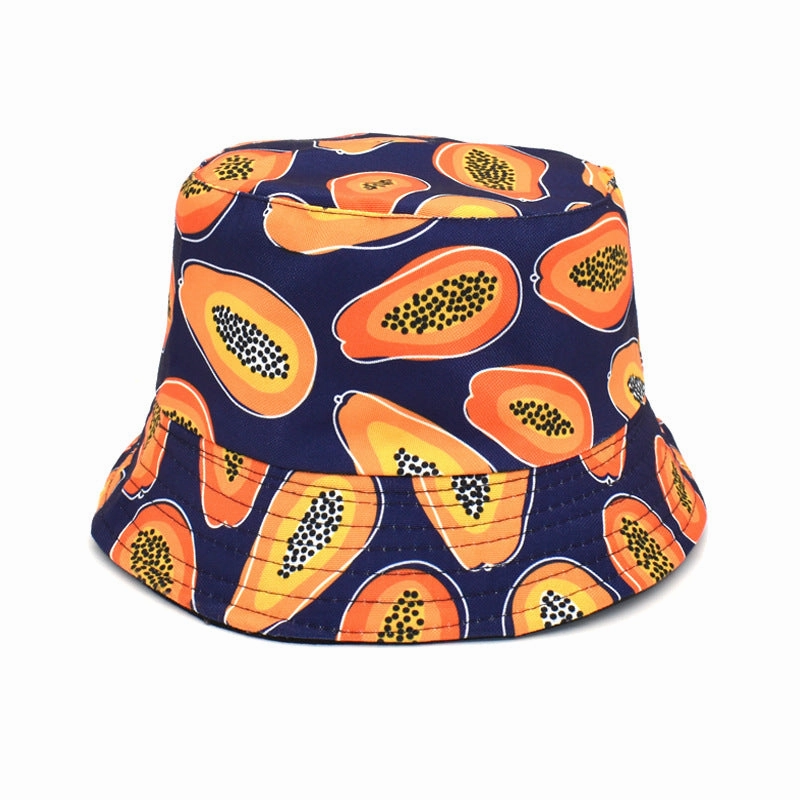 Wholesale Papaya Printed Polyester Bucket Hat
