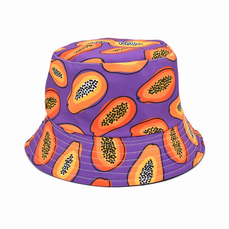 Wholesale Papaya Printed Polyester Bucket Hat