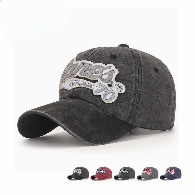 Wholesale Patch Washed Distressed Adjustable Baseball Cap