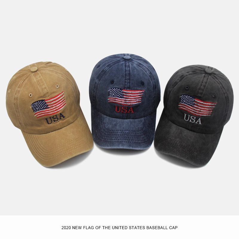 Wholesale Personalized fashion couple washed old curved brim baseball cap