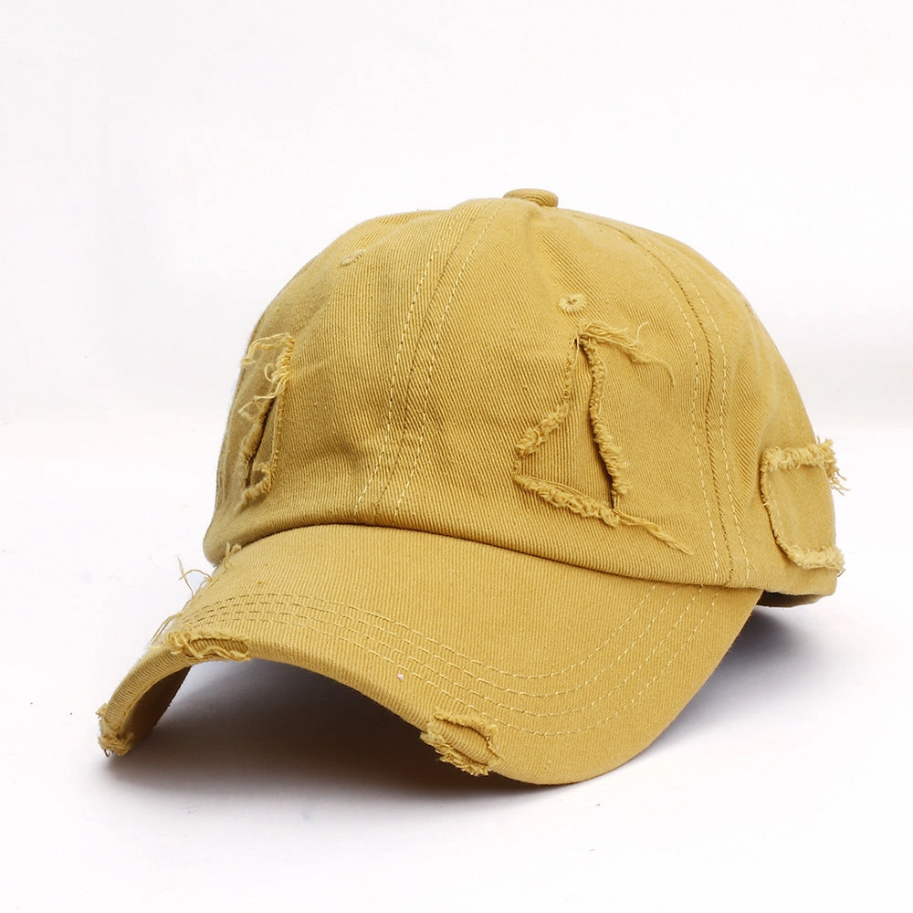 Wholesale Personalized Versatile Breathable Perforated Retro Aged Sunscreen Soft Top Couple Sun Hat