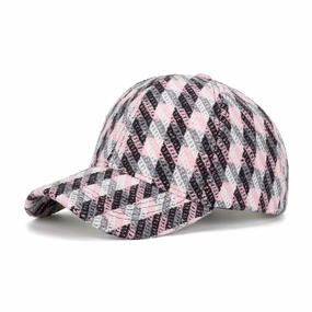 Wholesale Plaid diagonal striped baseball cap