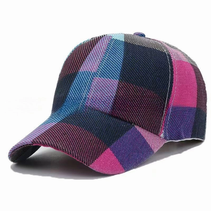Wholesale Plaid Outdoor Sun Protection Casual Baseball Cap Spring